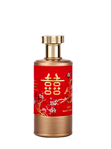 高档玻璃喜酒瓶空酒瓶家用自酿密封酒瓶婚宴用酒空酒瓶