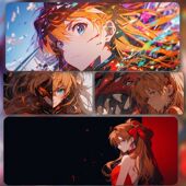 通用明日香创意卡通动漫二次元 高颜值鼠标垫超大号男办公电脑桌垫