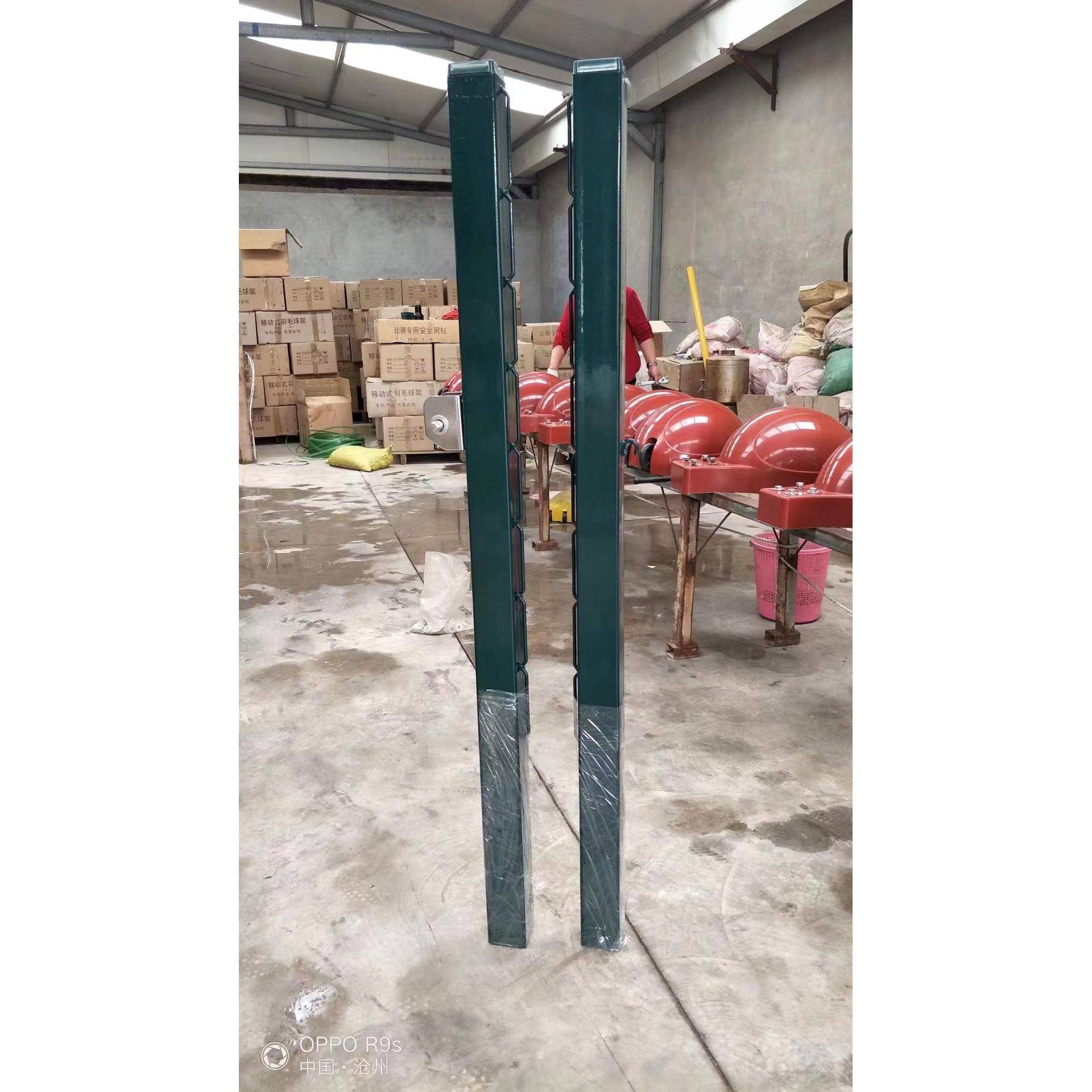 预埋式网球柱比赛双打网球场球网标准直插式网球架移动带轮