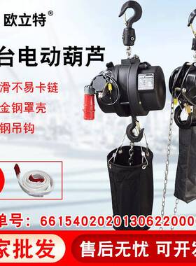 厂家舞台电动葫芦演出葫芦1吨10米倒链黑色舞台电动葫芦