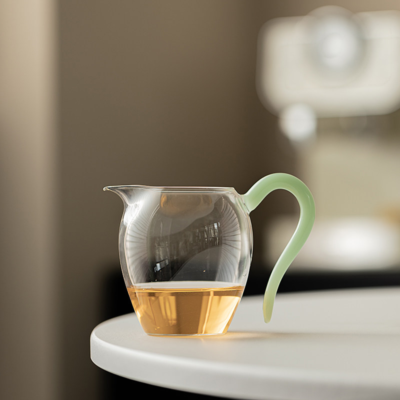 初于 于泥中式高硼硅耐热高透玻璃公道杯功夫茶具家用茶海茶水分