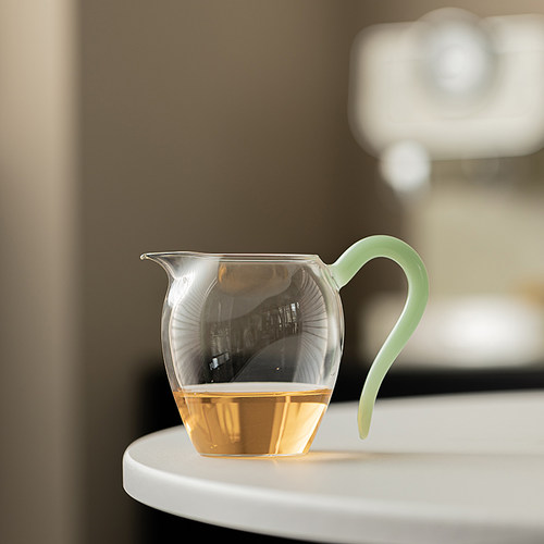 初于 于泥中式高硼硅耐热高透玻璃公道杯功夫茶具家用茶海茶水分