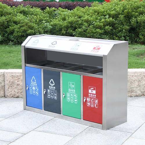 户外分类垃圾桶大号商用环卫城区街道公园不锈钢垃圾箱厂家多分类