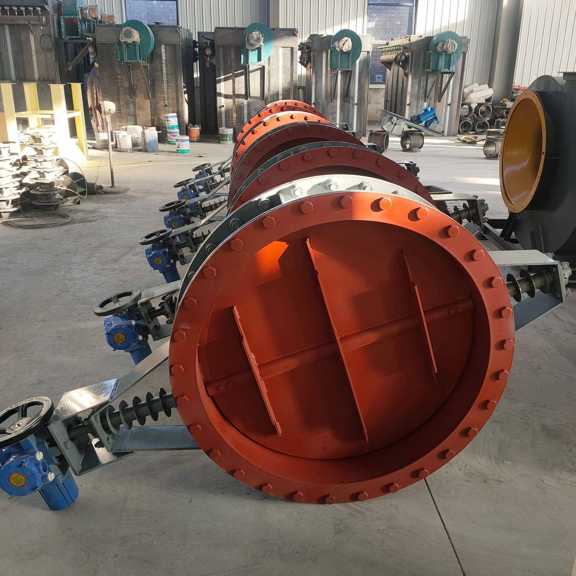 手动涡轮耐高温电动气动百叶阀不锈钢风阀除尘管道调节阀通风蝶阀