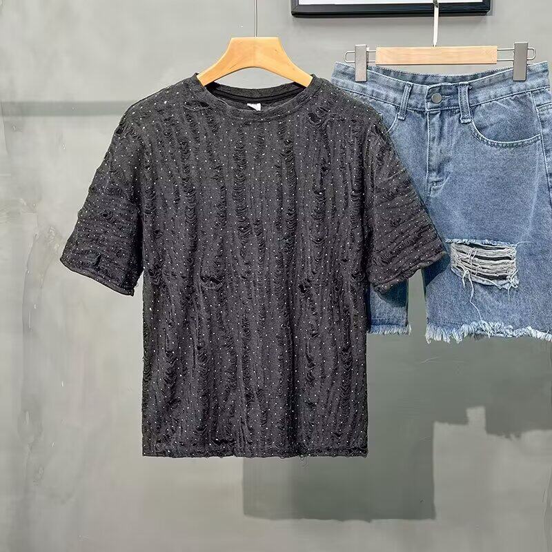 短袖t恤男2025年新款夏季男装潮流休闲韩版帅气青年百搭体恤衣服