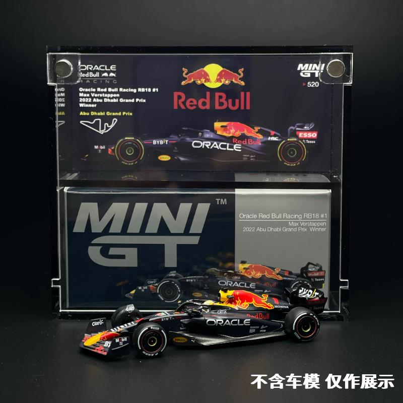 MINIGT 520/538 F1红牛RB18 1:64 精品亚克力展示盒防尘盒图片