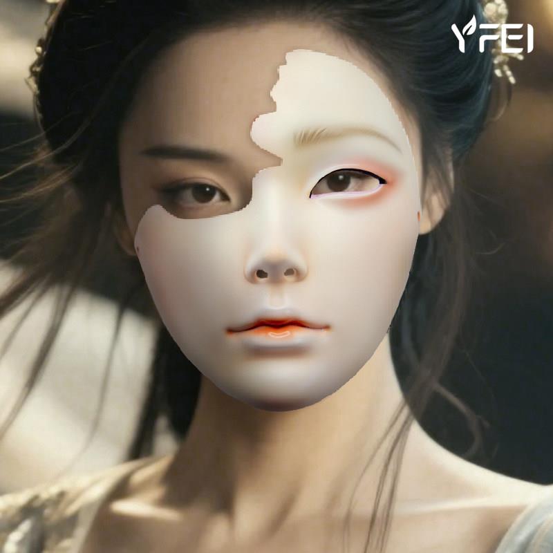 清库存成人女面具古风半脸cos漫展次元汉服摄影舞蹈假面罩道具