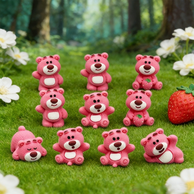 汽车摆件可爱草莓熊中控屏幕解压小公仔车内饰品2026新款网红装饰