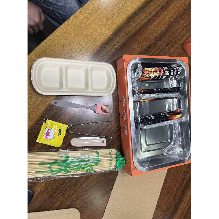 一次性烧烤炉家庭无烟碳烤炉露营火烧木炭烧烤架户外烤肉炉便携式