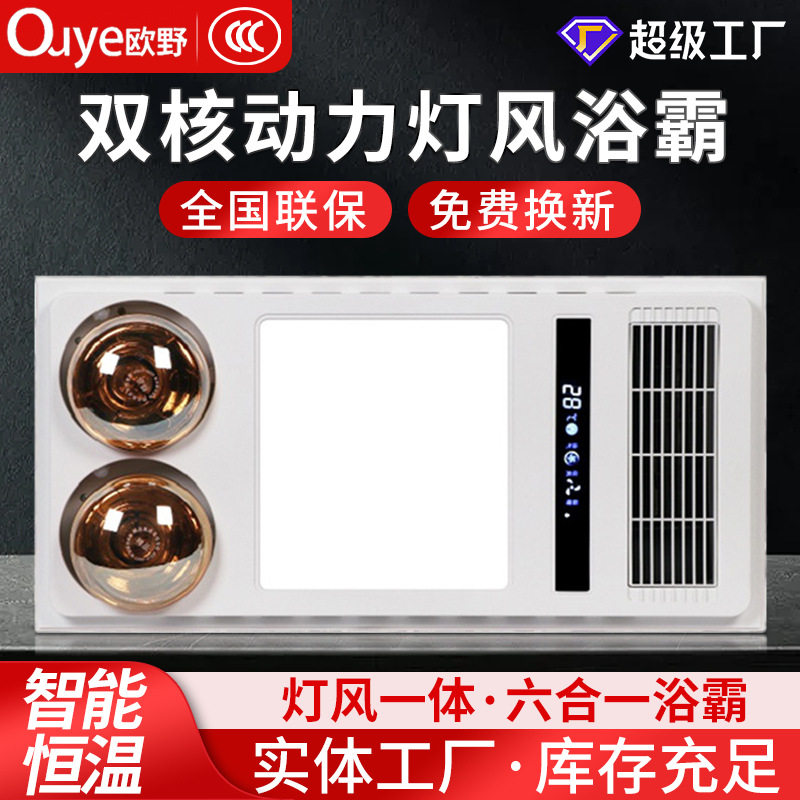 风暖浴霸卫生间家用取暖浴霸灯防水多功能灯暖六合一快速取暖