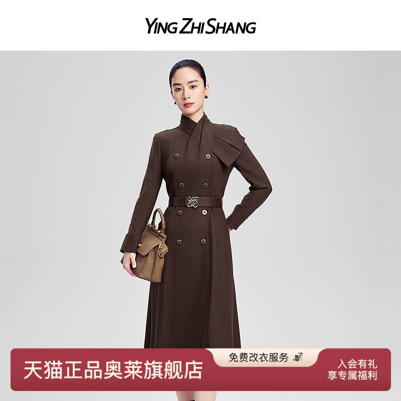 美拉德风绵羊毛连衣裙