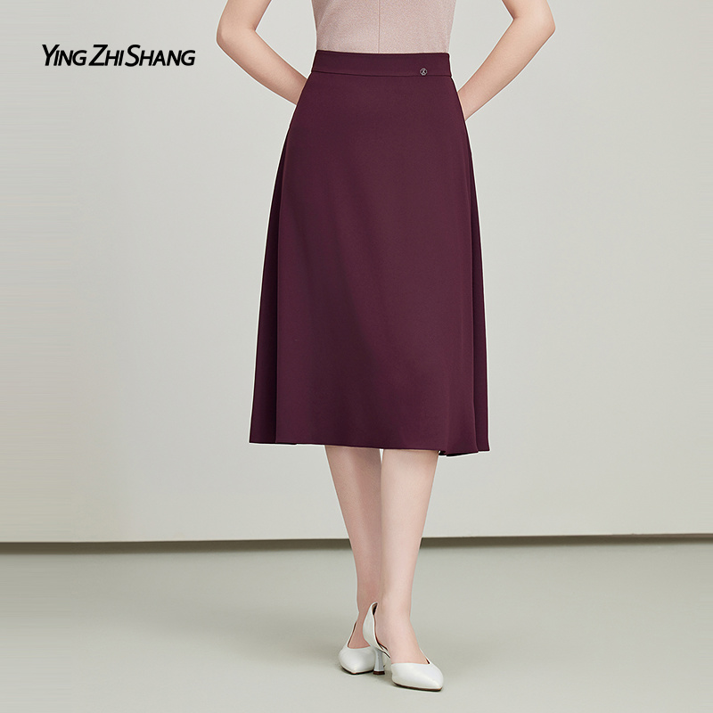 遮胯显瘦小个子醋酸半身裙