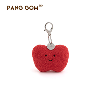 PANG GOM爱心苹果毛绒挂件情人节礼物包包挂饰平安治愈可爱钥匙扣