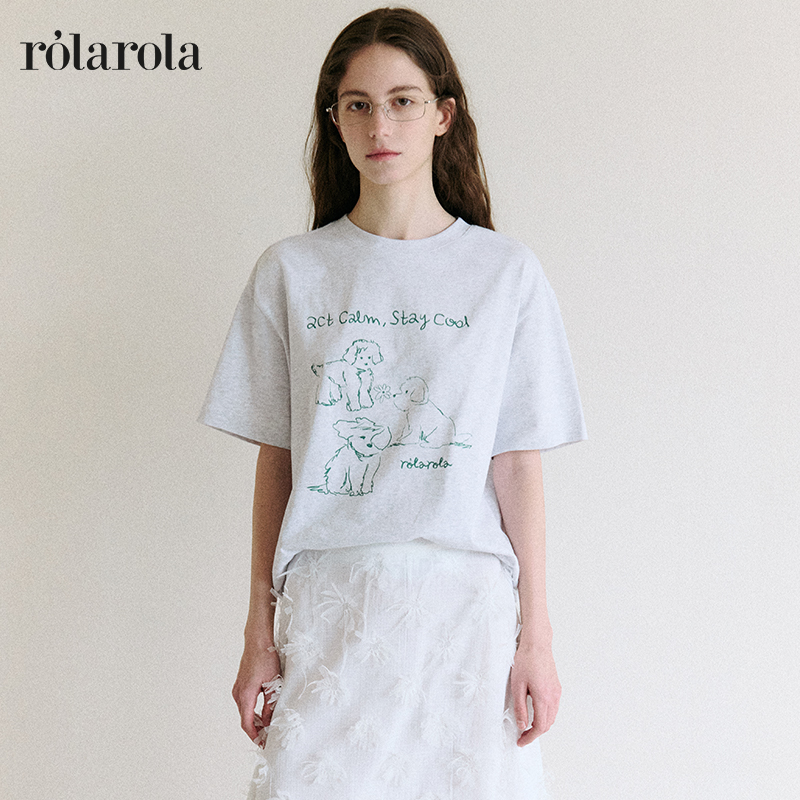 张元英同款可爱狗狗短袖