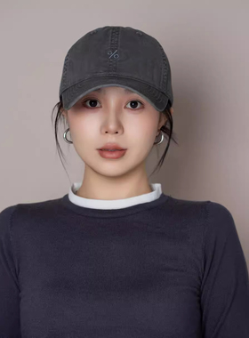 灰色棒球帽超好看女男款2025新款女士宽帽檐黑色韩系小头围巨显白