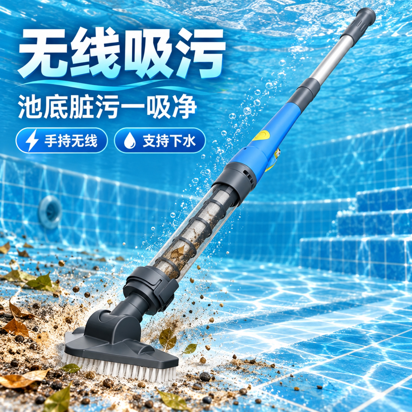 美国品牌泳池机器人游泳池底部吸泥神器池底吸污机水下吸尘器清洁