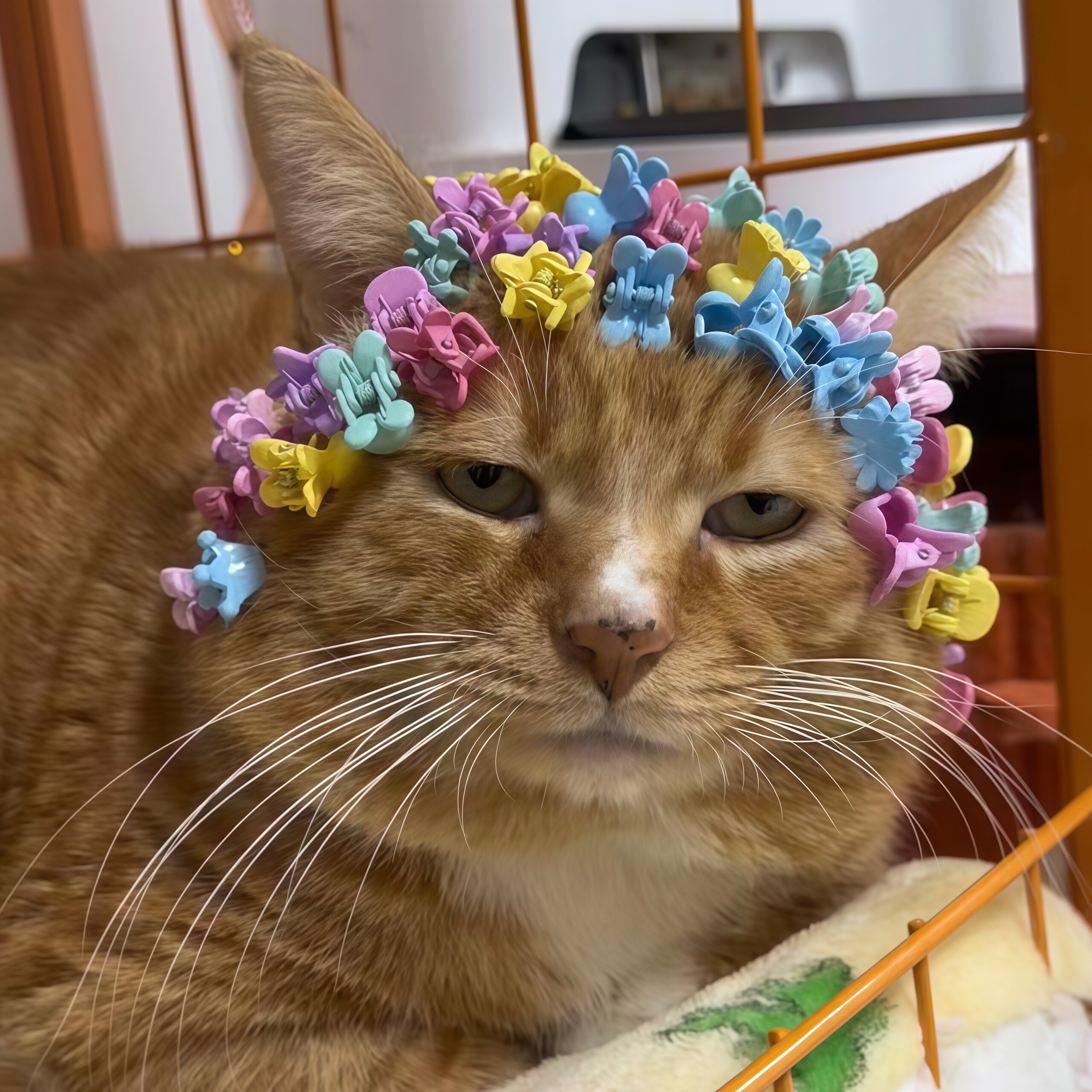 【咪咪我啊没招了】猫咪发夹整蛊宠物玩具马尔济斯约克夏狗狗头饰