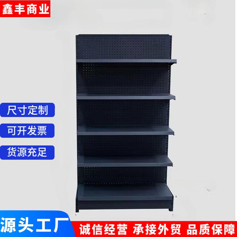 单面主架灰色多层架子超市货架展示架单面多层便利店超市货架