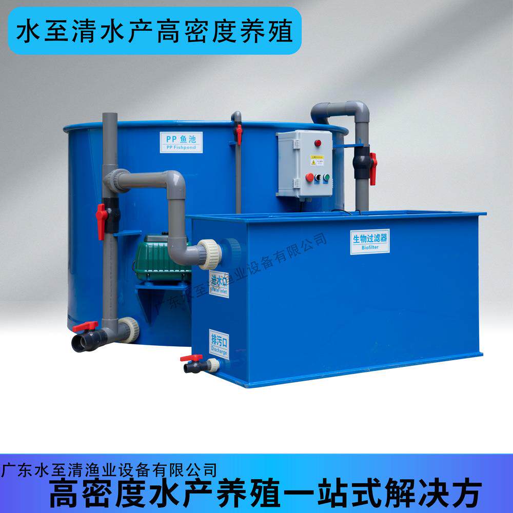 循环水过滤系统瘦身吊水圆形暂养鱼池高密度生态养殖鱼虾蟹暂养池
