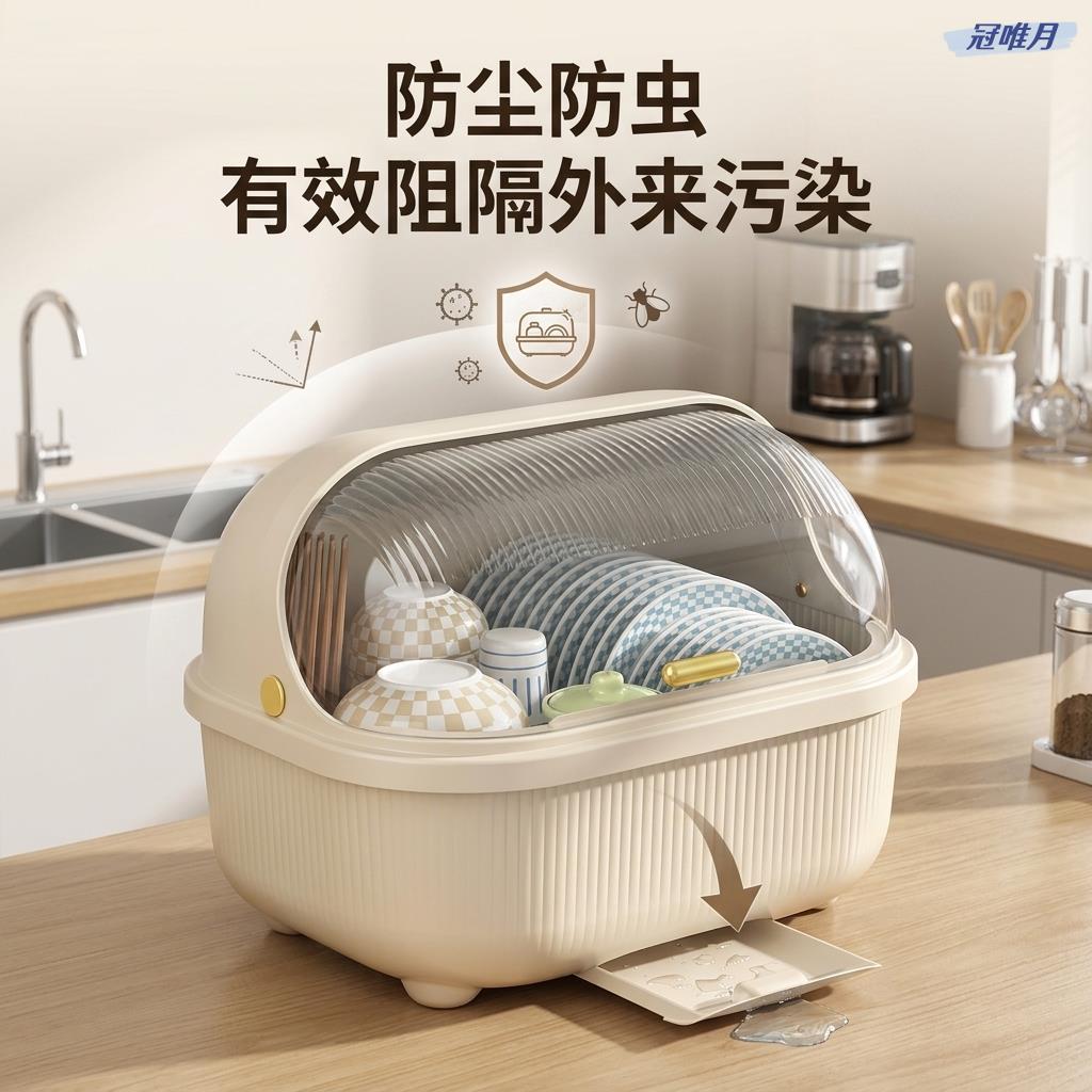 厨房多功能置物架碗筷收纳盒家用多功能沥水碗架厨房特大小号放碗