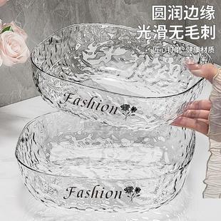 轻奢零食糖果盘 水波纹果盘高颜值水果盘客厅家用茶几果盘2024新款