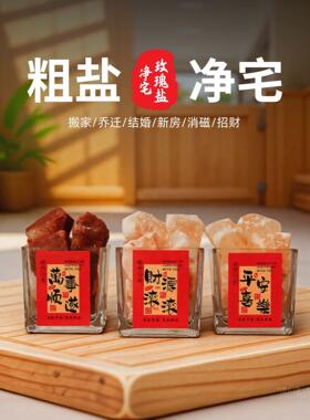 粗盐网房子大胶囊喜马拉雅天然玫瑰盐海盐特殊瓶碟装饰容器