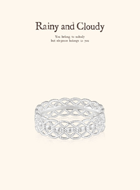 RainyandCloudy缎带蕾丝｜宽戒