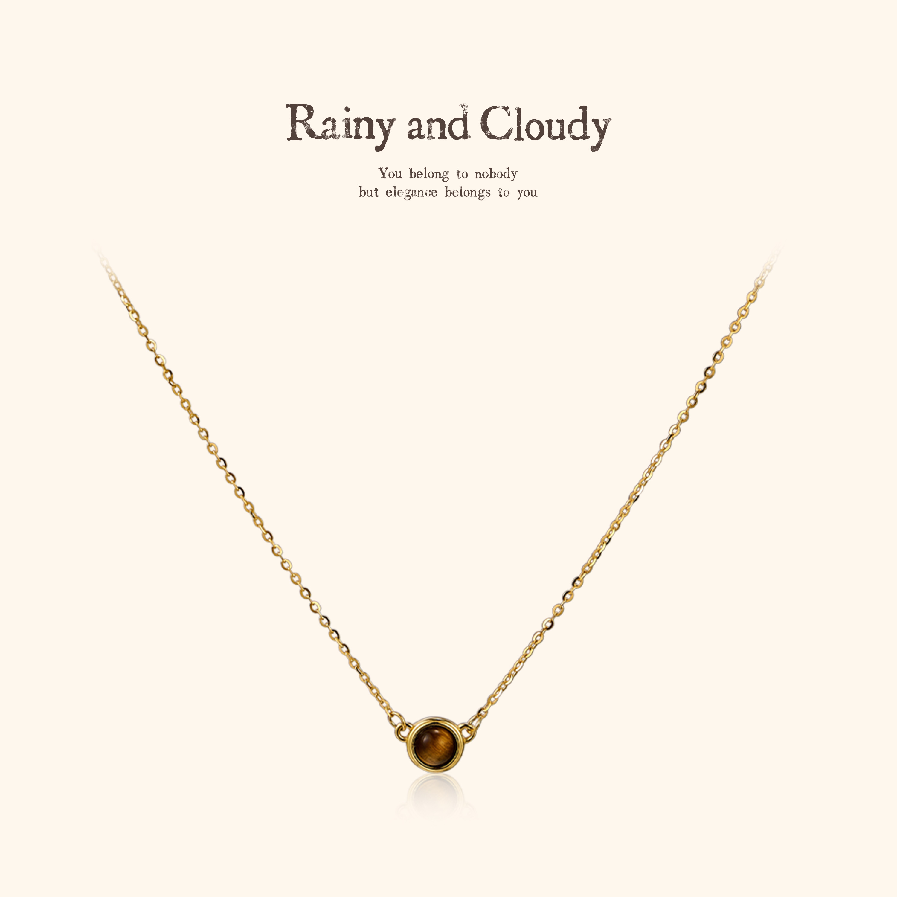 Rainy and Cloudy蝴蝶咏叹调｜贝母锁骨链虎眼锁骨链秋冬吊坠项链