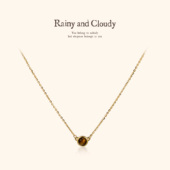 Rainy and Cloudy蝴蝶咏叹调｜贝母锁骨链虎眼锁骨链秋冬吊坠项链