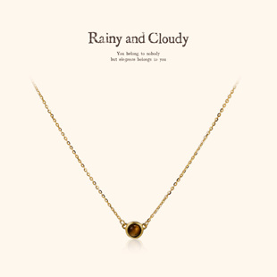 Rainy and Cloudy蝴蝶咏叹调｜贝母锁骨链虎眼锁骨链秋冬吊坠项链