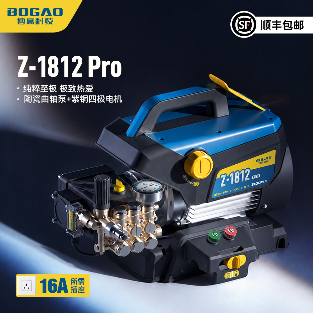 博高纯铜感应电机220V家用洗车机
