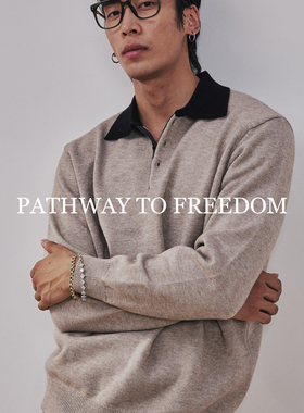 PTOFF 【羊毛混纺】格雷系秋季polo衫纯色cleanfit正肩百搭毛衣秋