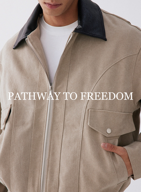 PTOFF巴恩风粗布水洗翻领复古风工装夹克Cleanfit底特律拉链外套