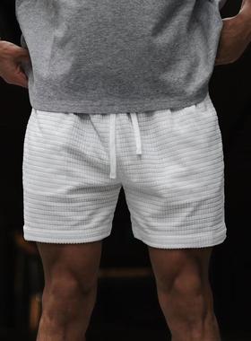 PTOFF 灯芯绒新款爆款街头黑白运动休闲不过膝五分百搭美式短裤夏