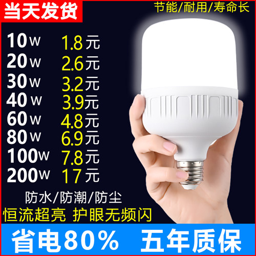E27螺口LED灯泡节能省电球泡灯