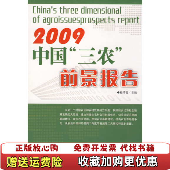 【正版图书】2009中国三农前景报告孔祥智 著9787801696779