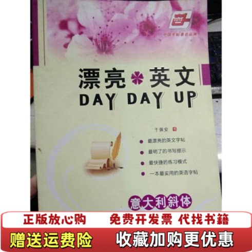 【正版图书】漂亮英文DAYDAYUP意大利斜体于佩安书人民美术出版社9787102050096