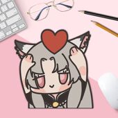 永劫无间可爱比心胡桃表情鼠标垫异形办公桌垫便携笔记本电脑软垫