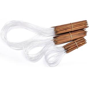 18副一套袋装 编织工具 炭化竹环形针 毛衣针 炭化循环针