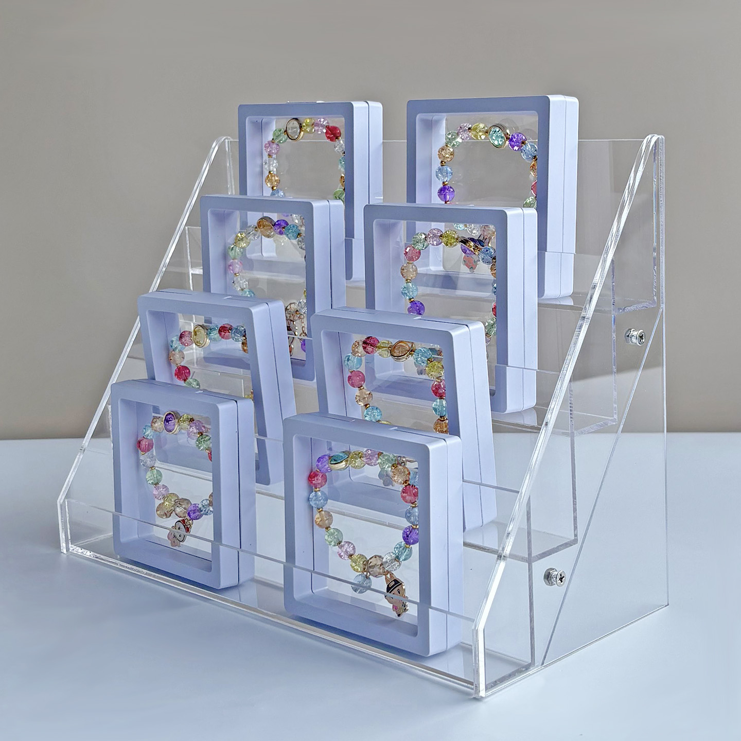 亚克力透明多层化妆品首饰展示架