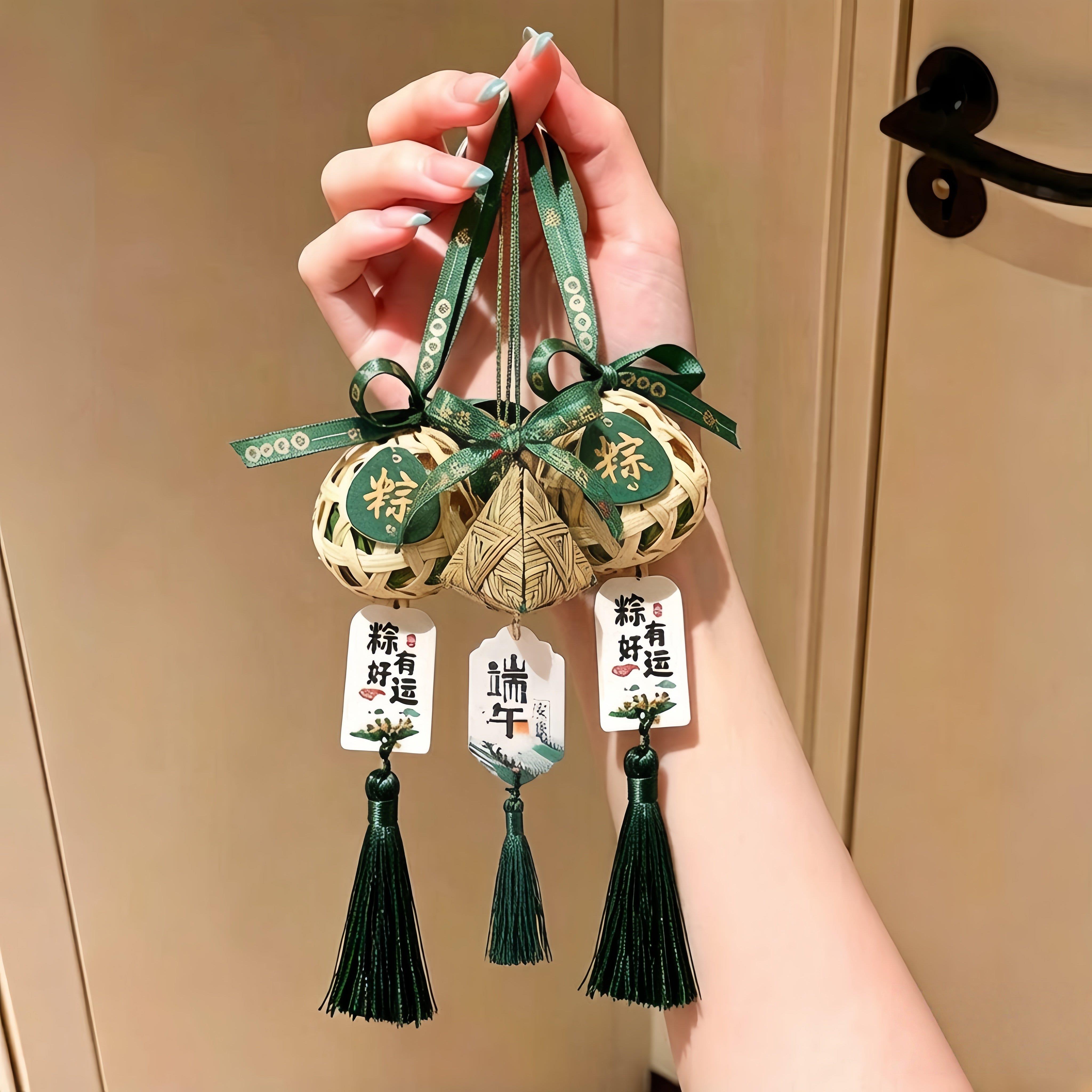 端午艾草门挂diy材料香包香囊艾草花束挂饰手工入户门装饰送人挂