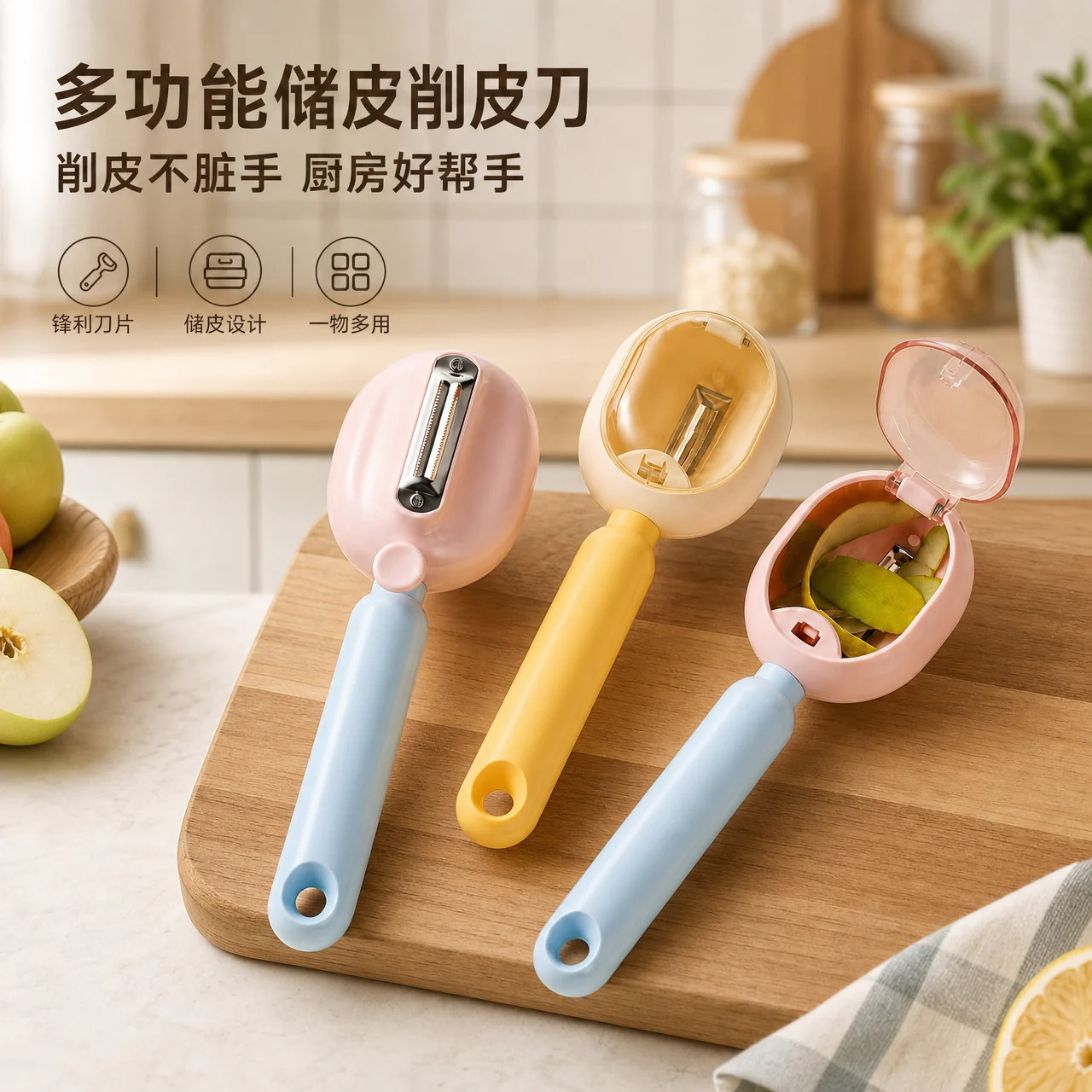 多功能储皮削皮刀厨房专图片