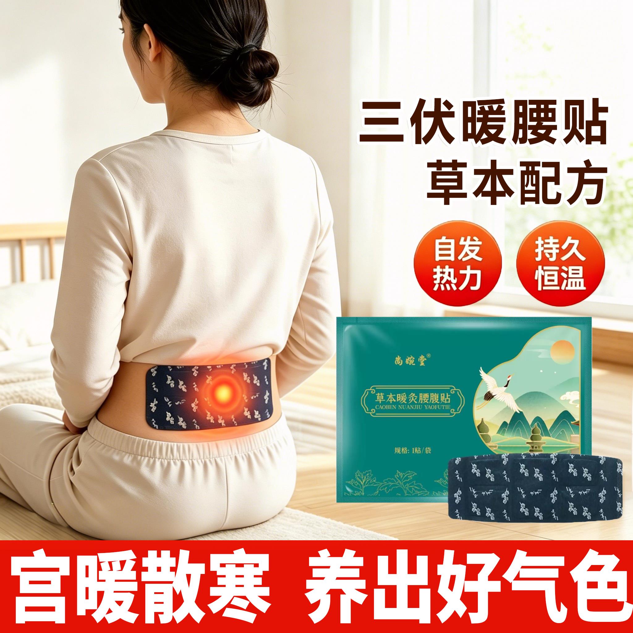 三伏天专用排寒排瘀艾草暖腰贴温养腰腹热敷持久恒温护腰贴