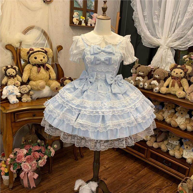 YoYo酱原创设计Lolita洋装doll感jsk吊带连衣裙夏季