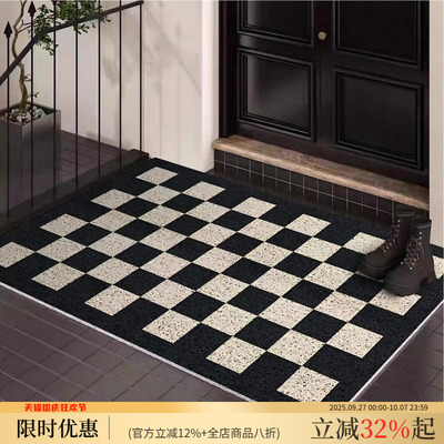 现代简约入户门地垫丝圈门垫进门脚垫玄关家用垫子门内门外防滑垫