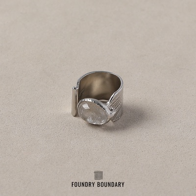 FOUNDRY BOUNDARY星痕宝石宽戒指