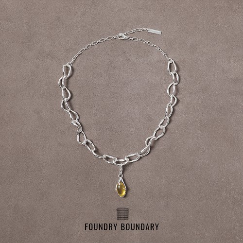 FOUNDRY BOUNDARY花珀波浪项链