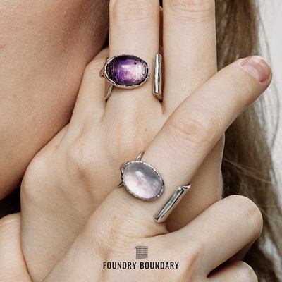 FOUNDRY BOUNDARY七夕特别款 星痕宝石宽戒