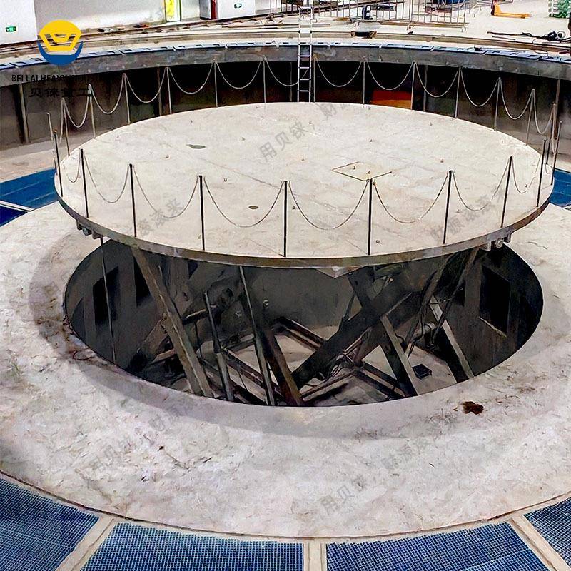 16不锈钢水下测试用升降平台20t10m长电动液压固定剪叉式升降机