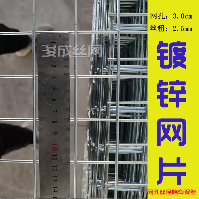 加粗镀锌铁丝电焊网片建筑网格养殖地网隔离网狗笼子钢丝围栏防护